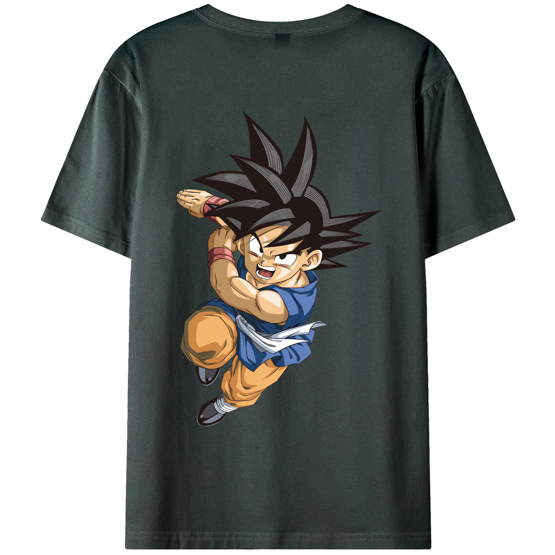 （画像用） ドラゴンボール 孫悟空（そん ごくう）Son Goku カカロット DRAGON BALL Kakarotto 綿100％ メンズ半袖Tシャツ（バックプリント） 通気性